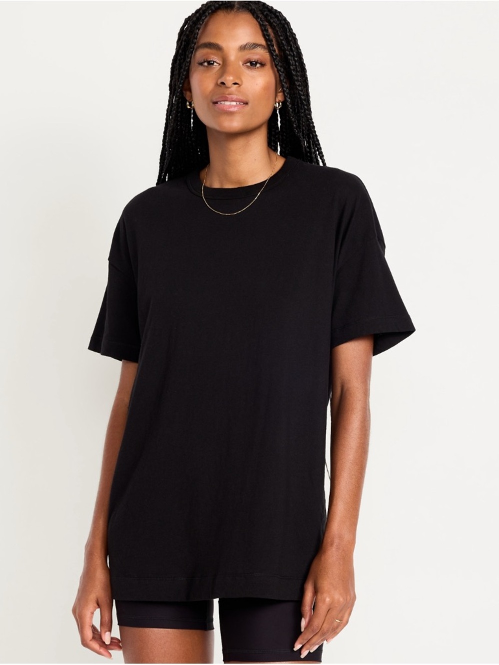 🆕 Old Navy Women's Oversized EveryWear Tunic T-Shirt Short Sleeve Tee L 12-14